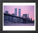 Brooklyn Bridge  Twin Towers  NYC  NY