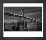 New York City  Manhattan  the Brooklyn and Manhattan Bridges Spanning the East River  USA