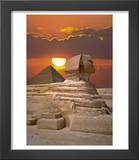 Sphinx and Pyramid at Sunset