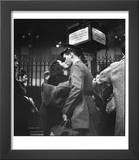 Couple in Penn Station Sharing Farewell Kiss Before He Ships Off to War During WWII