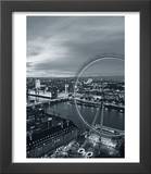 Houses of Parliament and Millennium Wheel  London  England