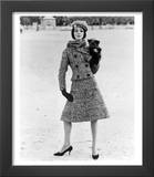 Christian Dior Tweed Suit with Cap and Scarf  1961