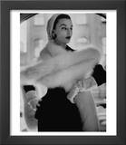 Lady Modeling a Boa Made Out of Six Rounded Skins of Natural White Fox  Selling For $350