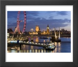 Millennium Wheel and Houses of Parliament  London  England