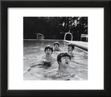 Paul McCartney  George Harrison  John Lennon and Ringo Starr Taking a Dip in a Swimming Pool