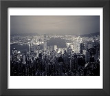 Victoria Harbour and Skyline from the Peak  Hong Kong  China