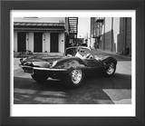 Actor Steve McQueen Driving His Jaguar