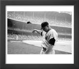 Yankee Mickey Mantle Flinging His Batting Helmet Away in Disgust During Bad Day at Bat