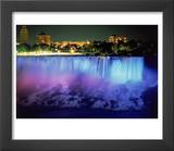Niagara Falls with Blue Light  NY