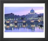 St Peter's and Ponte Sant Angelo  The Vatican  Rome  Italy