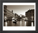 Gondola by the Rialto Bridge  Grand Canal  Venice  Italy