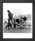 Jenny Boyd in Light Pants and Boots with Children  1960s