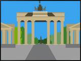 Illustration of the Brandenburg Gate  Berlin  Germany