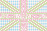 Union Jack  Blue  Green and Pink