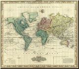 World on Mercators Projection  c1823