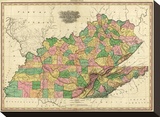 Kentucky  Tennessee and Part of Illinois  c1823