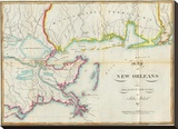 Map of New Orleans and Adjacent Country  c1815
