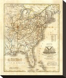 Map of The United States  c1845