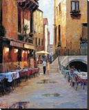Street Cafe After Rain Venice
