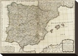 New Map of the Kingdoms of Spain and Portugal  c1790