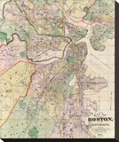 Map of the City of Boston and its Environs  c1874