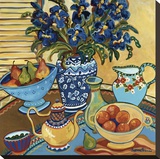 Blue and White with Oranges