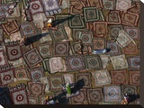 Colorful Carpets Drying on the Ground  India
