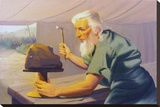 Moses making bronze serpent