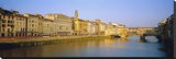 View along River Arno to Ponte Vecchio  Florence