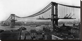 Manhattan Bridge under construction