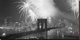 Fireworks over the Brooklyn Bridge