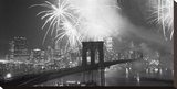Fireworks over the Brooklyn Bridge