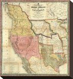 New Map of Texas  Oregon and California  c1846