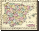 Spain and Portugal  c1856