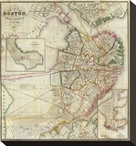 Plan of Boston Comprising a Part of Charlestown and Cambridge  c1846