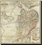 Plan of Boston Comprising a Part of Charlestown and Cambridge  c1846