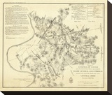 Civil Wat Battlefields In Front of Nashville  c1866