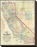 New Map of The State of California and Nevada Territory  c1863