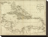 Map of the West Indies  c1796