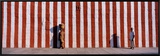 Two People Standing Outside a Temple  Tamil Nadu  India