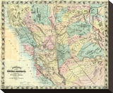 New Map of Central California  c1871