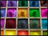 Selling Color Powder at Market  Pushkar  Rajasthan  India