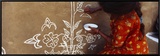 Girl Painting on a Wall  Thar Desert  Jaisalmer  Rajasthan  India