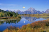 Full Moon Rising Over the Oxbow Bend