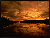 Sunset over Island River Near Lake Superior