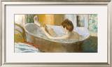 Woman in Her Bath  Sponging Her Leg  circa 1883