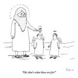 "Oh  that's what those are for!"  - New Yorker Cartoon