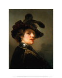 “Tronie” of a Man with a Feathered Beret  ca 1635–1640