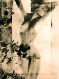 Nude Non-Human Model with Arms Covering Upper Face  Toned