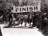 Runners Approaching the Finish Line in Central Park During the 1972 New York City Marathon